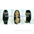 remy hair full lace wig long hair top quality,natural color body wavy